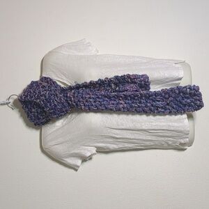 NEW Hand Knit Chunky Winter Scarf Pink Purple Homemade Variegated Gift Colorful